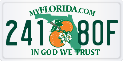 FL license plate 2418OF