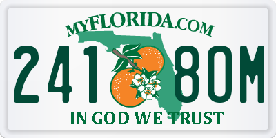 FL license plate 2418OM