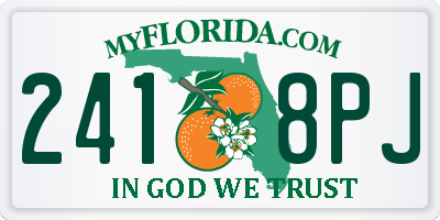 FL license plate 2418PJ