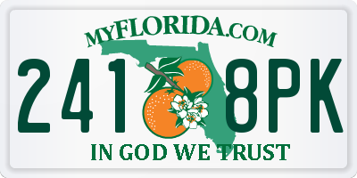 FL license plate 2418PK