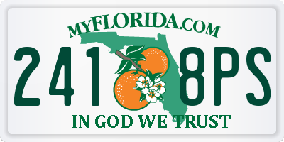 FL license plate 2418PS