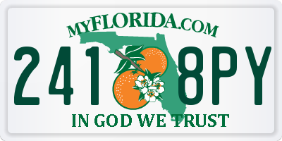 FL license plate 2418PY