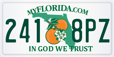 FL license plate 2418PZ