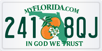 FL license plate 2418QJ