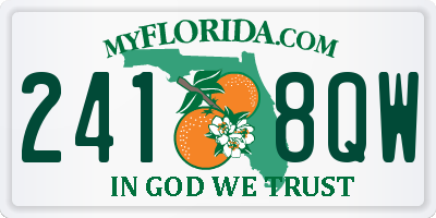 FL license plate 2418QW