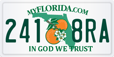 FL license plate 2418RA