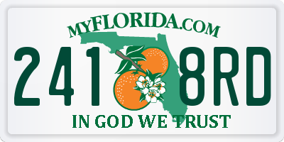 FL license plate 2418RD