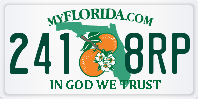 FL license plate 2418RP