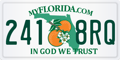 FL license plate 2418RQ
