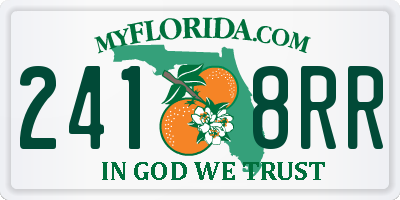 FL license plate 2418RR