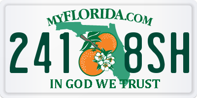 FL license plate 2418SH