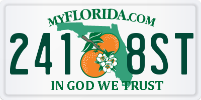 FL license plate 2418ST