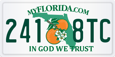 FL license plate 2418TC