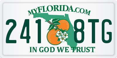 FL license plate 2418TG