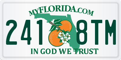 FL license plate 2418TM