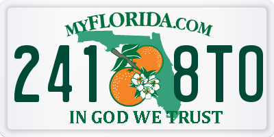 FL license plate 2418TO