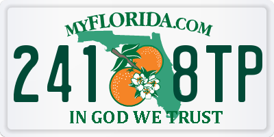 FL license plate 2418TP