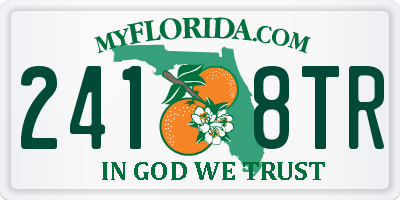 FL license plate 2418TR