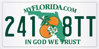 FL license plate 2418TT