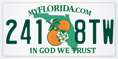FL license plate 2418TW