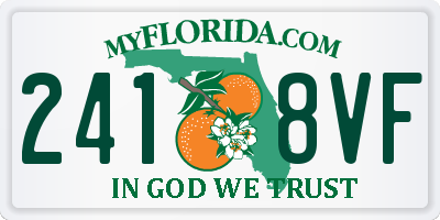 FL license plate 2418VF