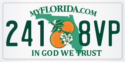 FL license plate 2418VP