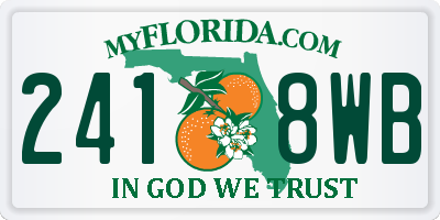 FL license plate 2418WB