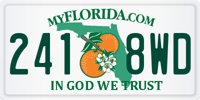FL license plate 2418WD