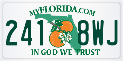 FL license plate 2418WJ