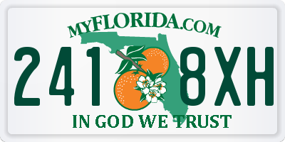 FL license plate 2418XH