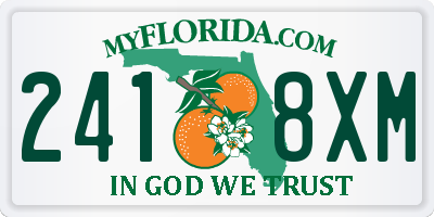 FL license plate 2418XM