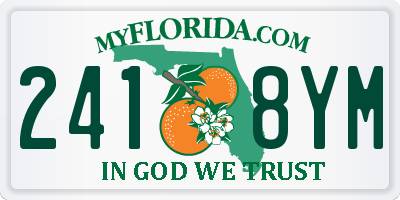 FL license plate 2418YM