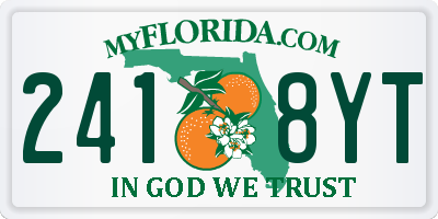 FL license plate 2418YT