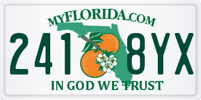 FL license plate 2418YX