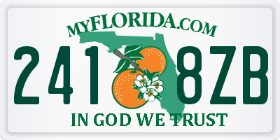 FL license plate 2418ZB