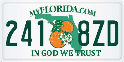 FL license plate 2418ZD
