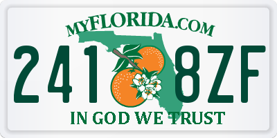 FL license plate 2418ZF