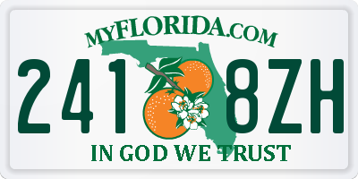 FL license plate 2418ZH