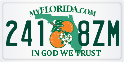 FL license plate 2418ZM