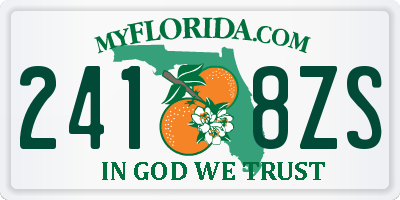 FL license plate 2418ZS