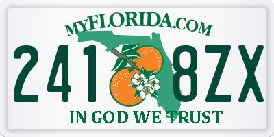 FL license plate 2418ZX