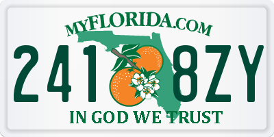 FL license plate 2418ZY