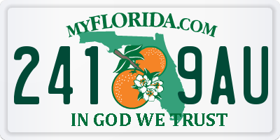 FL license plate 2419AU