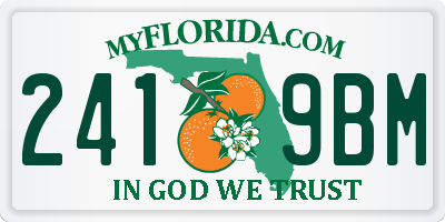 FL license plate 2419BM