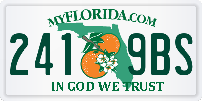 FL license plate 2419BS