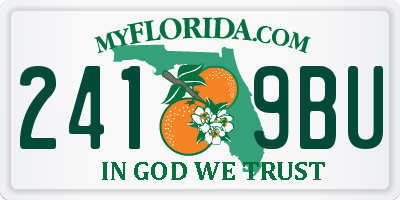 FL license plate 2419BU