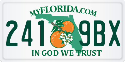 FL license plate 2419BX