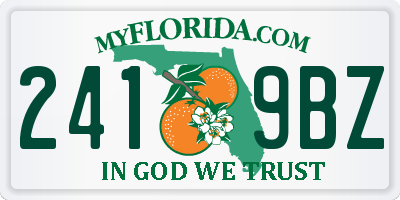 FL license plate 2419BZ