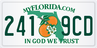 FL license plate 2419CD