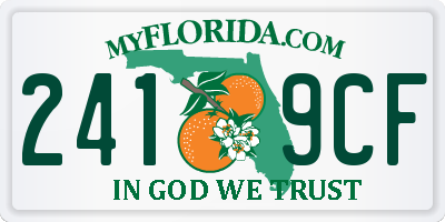 FL license plate 2419CF